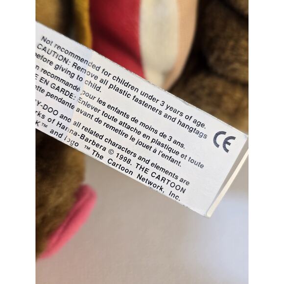 11" Scooby Doo Plush Holding Hot Dog 1998 Cartoon Network - Picture 8 of 8